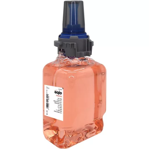 GOJO Fresh 3 az 1-ben tusfürdő, sampon és folyékonyszappan utántöltő patron, gyümölcs illatú, rózsaszín, gél állagú, ADX-7 rendszer, 700ml