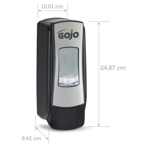 GOJO nyomógombos habszappan adagoló, ADX-7 patronos kézmosó rendszer, fekete/ezüst, 700 ml