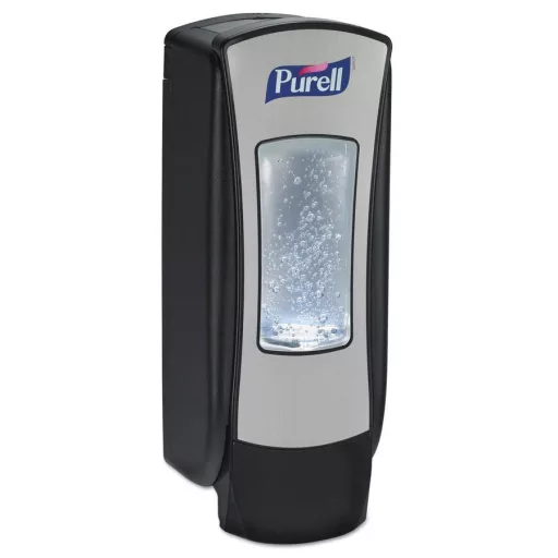PURELL ADX-12 nyomógombos kézfertőtlenítő gél adagoló, ABS műanyag, fekete/ezüst, 1200ml