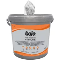   GOJO nedves ipari kéztörlő és felülettörlő kendő, 300x250mm lapméret, citrus illat, 70db/vödör, kéztisztító hatás 4/5