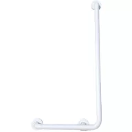   Fordított L-alakú mozgássérült kapaszkodó 400x800mm, balos, szemből nézve a WC jobb oldalára kerül, acél, fehér