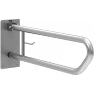   Felhajtható kapaszkodó WC-papír tartóval, fali, r.m. acél, selyem, D=32mm, L=600mm