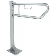   Állványos felhajtható kapaszkodó WC-papír tartóval, r.m. acél, fényes, D=32mm, L=700mm