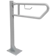   Állványos felhajtható kapaszkodó WC-papír tartóval, r.m. acél, selyem, D=32mm, L=700mm