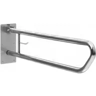   Felhajtható kapaszkodó WC-papír tartóval, fali, r.m. acél, fényes, D=32mm, L=800mm