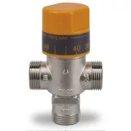   DN20, 3/4" univerzális termosztatikus keverőszelep, állítható hőmérséklettel, max 110°C fok belépő vízhez