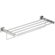   Rácsos törölközőtartó alsó akasztórúddal, 457 mm széles, 210 mm mély, rozsdamentes acél, selyem matt felület, INOX