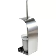 Falra szerelhető WC-kefe tartó, r.m. acél, selyem, INOX