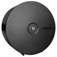   Nagytekercses ipari WC-papír tartó 280mm átmérőjű maxi tekercsekhez, D=322mm, acél, matt fekete