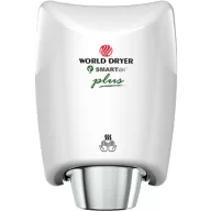  WORLD DRYER SMARTdri Plus okos kézszárító, állítható sebesség és fűtőszál, 400-1200W, 10mp, fehér, K48-974P
