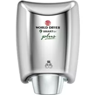   WORLD DRYER SMARTdri Plus okos kézszárító, állítható sebesség és fűtőszál, 400-1200W, 10mp, r.m. acél fényes, K48-972P2