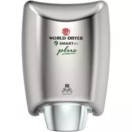   WORLD DRYER SMARTdri Plus okos kézszárító, állítható sebesség és fűtőszál, 400-1200W, 10mp, r.m. acél selyem, K48-973P2