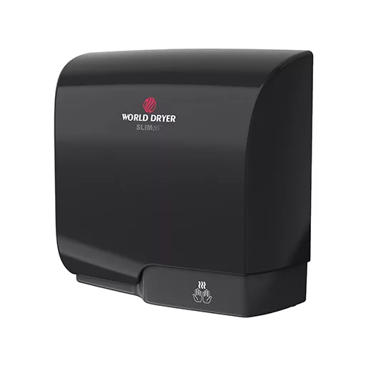 L-162 WORLD DRYER SLIMdri automata kézszárító, alumínium, fekete 950 W, 10-12 mp, 83 dB