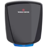   Q-162A2 WORLD DRYER VERDEdri villámgyors kézszárító zajszint csökkentővel, alumínium, fekete, 950W, 12mp, 69 dB SILENT