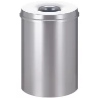   Kerek hulladékgyűjtő, 30 liter, szinterezett acél, selyem, önoltó fedéllel