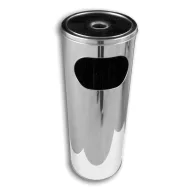   Hamutartós hulladékgyűjtő 12L, álló, H=585mm, D=200mm, rozsdamentes acél, fényes