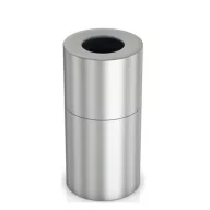   Vandálbiztos nagy méretű 50L álló hulladékgyűjtő, H=775mm, alumínium, ujjlenyomatmentes