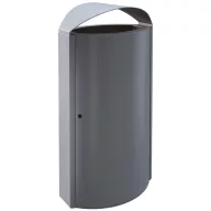   CAPITAL 85211 vandálbiztos kültéri álló szemetes 60L fém rekesszel, fedeles, 1,5-2mm acél, DB 702 sötétszürke