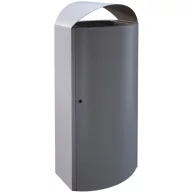   CAPITAL 85511 vandálbiztos kültéri álló szemetes 90L fém rekesszel, fedeles, 1,5-2mm acél, DB 702 sötétszürke