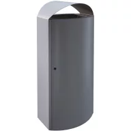   CAPITAL 85612 vandálbiztos kültéri álló hulladékgyűjtő 120L szemeteszsák tartóval, fedeles, 1,5-2mm acél, DB 702 sötétszürke
