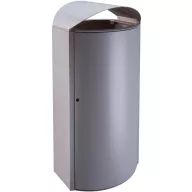   KENDO 65612 extra vandálbiztos kültéri álló kuka 120L szemeteszsák tartóval, fedeles, 2-4mm acél, graffitiálló felület, sötétszürke