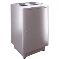   SKYLINE S200-BH prémium szelektív hulladékgyűjtő 2x100L szemeteszsák tartóval, csepptálcával, zárható, önoltó, 1,5mm r.m. acél