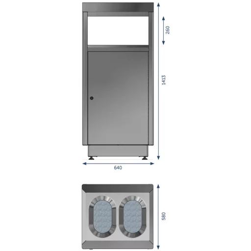 GCPASL2LD méretezett rajz.