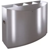   TEMPTATION FF4 vandálbiztos szelektív hulladékgyűjtő 4 állással, 2x55L és 2x60L rekesz, zárható, önoltó, 1,5mm r.m. acél