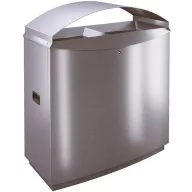   TEMPTATION FFJ2D JUMBO kültéri vandálbiztos szelektív hulladékgyűjtő fedéllel, 2 állás, 2x100L rekesz, zárható, önoltó, 1,5mm r.m. acél