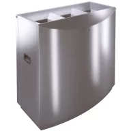   TEMPTATION FFW3 vandálbiztos hulladékgyűjtő falsíkra felfekvő kialakítással, 3x60L belső fém rekesz, zárható, önoltó, 1,5mm r.m. acél