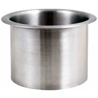   Mosdópultba süllyeszthető hulladékbedobó nyílás, hengeres, H=120mm, D=170/145mm, r.m. acél, fényes