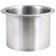   Mosdópultba süllyeszthető hulladékbedobó nyílás, hengeres, H=120mm, D=170/145mm, r.m. acél, selyem matt