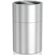   Szelektív álló hulladékgyűjtő 2x60L rekesszel, H=830mm, alumínium, ujjlenyomatmentes