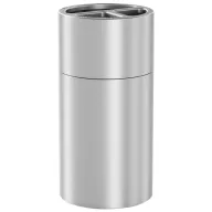   Szelektív álló hulladékgyűjtő 2x30L és 1x60L rekesszel, H=830mm, alumínium, ujjlenyomatmentes