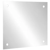   Vandálbiztos, rozsdamentes acél tükörlap, 100x100mm, furatolt