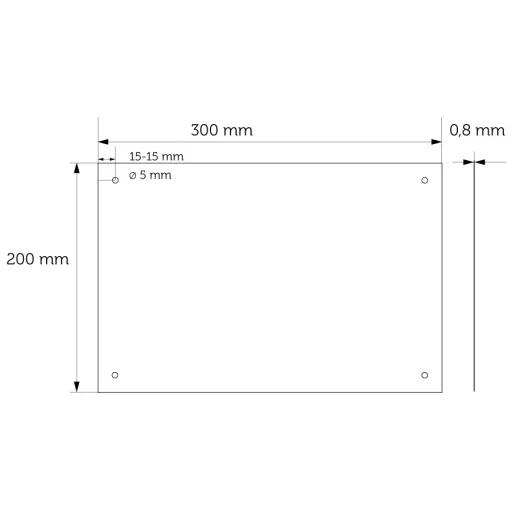 300x200mm-es furatolt tükörlap méretei.