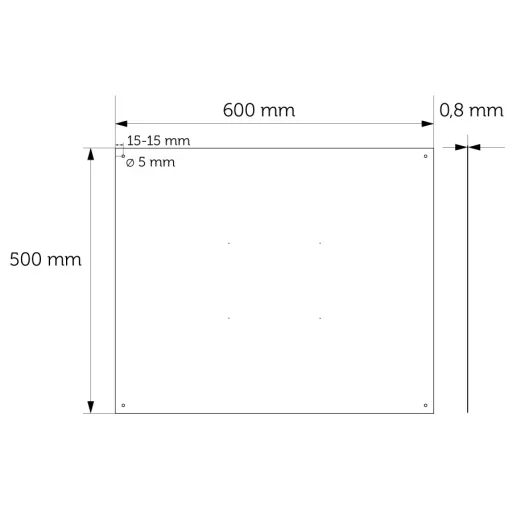 GCRM600500F lyukasztott tükörlap méretek.