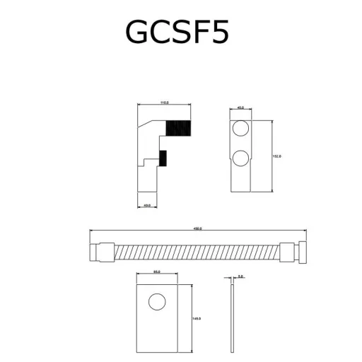 GCSF5 méretezett ábrája.