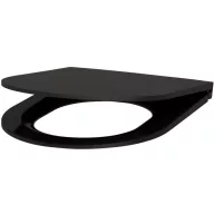   DELABIE vandálbiztos, lecsapódásmentes WC-ülőke fedővel és rozsdamentes acél zsanérokkal vandálbiztos DELABIE WC-hez, duroplast, fekete