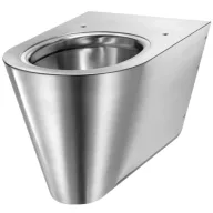   DELABIE vandálbiztos fali WC csésze megerősített hátlappal, 1,5mm rozsdamentes acél, selyem, DEL110310