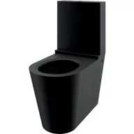  DELABIE vandálbiztos monoblokkos WC öblítőtartállyal, álló, 1,5mm r.m. acél, matt fekete Teflon bevonat, DEL110390BK