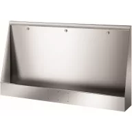   Vandálbiztos piszoár fal, padlón álló, 3 személyes, öblítőfejjel, középső 5/4" leeresztőszeleppel, r.m. acél, selyem, 1,2 mm falvastagság, 1800mm
