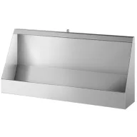   Vandálbiztos piszoár vályú, fali rögzítésű, 2 személyes, r.m. acél, selyem, 1,2 mm falvastagság, 1200 mm
