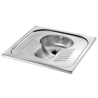   Pottyantós WC csésze - Török WC, r.m. acél, 1,2 mm falvastagság