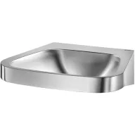   DELABIE FRAJU ergonomikus fali mosdókagyló, 530x470mm, csapfurat nélkül, r.m. acél, selyem