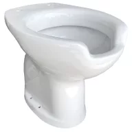   Álló, alsó kifolyású, elöl kivágott, speciális egészségügyi WC-csésze, kerámia, fehér
