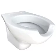   Fali, hátsó kifolyású, elöl kivágott, speciális egészségügyi WC-csésze, kerámia, fehér