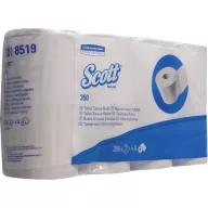   Kimberly-Clark Scott kistekercses WC papír, fehér, 2 réteg, 350 lap, 8 tekercs/csomag, 8 csomag/zsugor