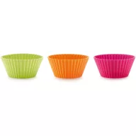   Lékué Silicone Muffin Cups muffin forma szett, 12db-os, D=70mm, újrafelhasználható, tapadásmentes, platina szilikon, többszínű - 880322
