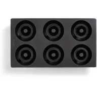   Lékué Silicone Doughnuts Mould fánk sütőforma, 6db fánkhoz, megerősített belső szerkezet a stabilitásért, tapadásmentes, platina szilikon, fekete - 880520